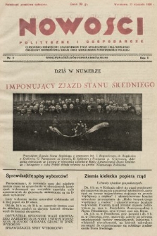 Nowości Polityczne i Gospodarcze : czasopismo poświęcone zagadnieniom życia społecznego i kulturalnego, odbudowy ekonomicznej kraju oraz wzmocnienia państwowości polskiej. 1928, nr 3