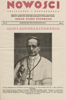 Nowości Polityczne i Gospodarcze : czasopismo poświęcone zagadnieniom życia społecznego i kulturalnego, odbudowy ekonomicznej kraju oraz wzmocnienia państwowości polskiej. 1928, nr 10