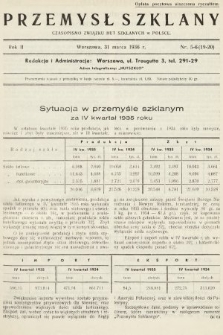 Przemysł Szklany : czasopismo Związku Hut Szklanych w Polsce. 1936, nr 5-6