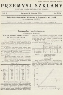 Przemysł Szklany : czasopismo Związku Hut Szklanych w Polsce. 1936, nr 15