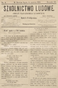 Szkolnictwo Ludowe : organ nauczycieli ludowych. 1893, nr 4