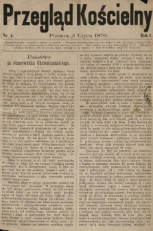 Przegląd Kościelny. 1879, nr 1