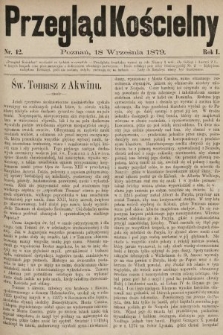 Przegląd Kościelny. 1879, nr 12