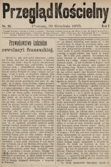 Przegląd Kościelny. 1879, nr 26