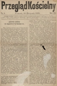 Przegląd Kościelny. 1881, nr 8