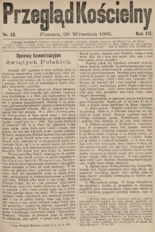 Przegląd Kościelny. 1881, nr 13