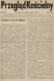 Przegląd Kościelny. 1882, nr 49