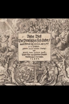 Ander Theil Der Preussischen Fest-Lieder, von Ostern an biß Advent Mit 5, 6, 7, 8. Stimmen. Tenor