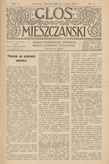 Glos Mieszczański : organ poświęcony sprawom mieszczaństwa polskiego. R. 2, 1912, nr 5