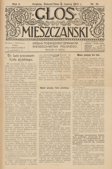 Glos Mieszczański : organ poświęcony sprawom mieszczaństwa polskiego. R. 2, 1912, nr 10