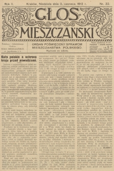 Glos Mieszczański : organ poświęcony sprawom mieszczaństwa polskiego. R. 2, 1912, nr 22