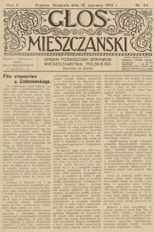 Glos Mieszczański : organ poświęcony sprawom mieszczaństwa polskiego. R. 2, 1912, nr 24