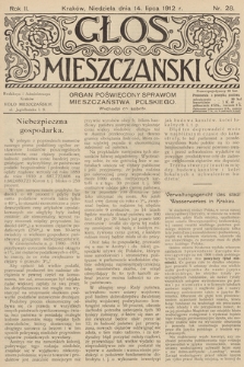 Glos Mieszczański : organ poświęcony sprawom mieszczaństwa polskiego. R. 2, 1912, nr 28
