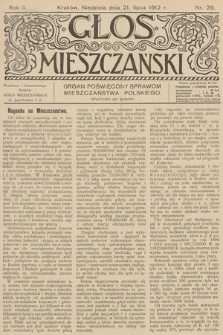 Glos Mieszczański : organ poświęcony sprawom mieszczaństwa polskiego. R. 2, 1912, nr 29
