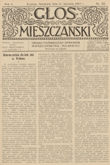 Glos Mieszczański : organ poświęcony sprawom mieszczaństwa polskiego. R. 2, 1912, nr 32