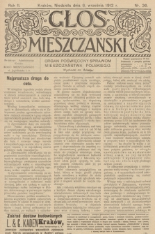 Glos Mieszczański : organ poświęcony sprawom mieszczaństwa polskiego. R. 2, 1912, nr 36