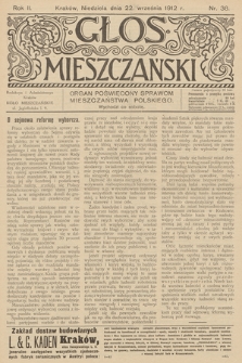 Glos Mieszczański : organ poświęcony sprawom mieszczaństwa polskiego. R. 2, 1912, nr 38