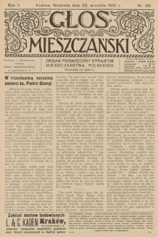 Glos Mieszczański : organ poświęcony sprawom mieszczaństwa polskiego. R. 2, 1912, nr 39