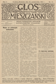 Glos Mieszczański : organ poświęcony sprawom mieszczaństwa polskiego. R. 2, 1912, nr 41
