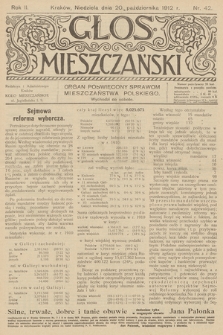 Glos Mieszczański : organ poświęcony sprawom mieszczaństwa polskiego. R. 2, 1912, nr 42