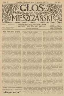 Glos Mieszczański : organ poświęcony sprawom mieszczaństwa polskiego. R. 2, 1912, nr 48