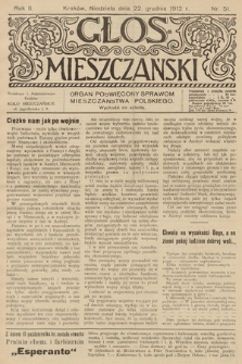 Glos Mieszczański : organ poświęcony sprawom mieszczaństwa polskiego. R. 2, 1912, nr 51