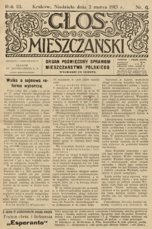 Glos Mieszczański : organ poświęcony sprawom mieszczaństwa polskiego. R. 3, 1913, nr 9