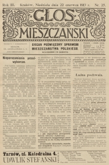Glos Mieszczański : organ poświęcony sprawom mieszczaństwa polskiego. R. 3, 1913, nr 25
