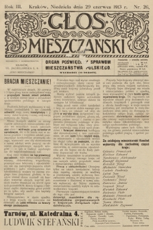 Glos Mieszczański : organ poświęcony sprawom mieszczaństwa polskiego. R. 3, 1913, nr 26
