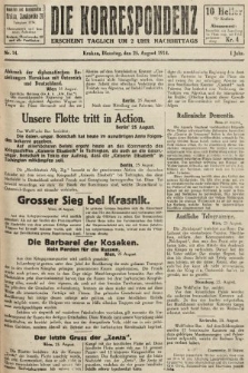 Die Korrespondenz. 1914, nr 14