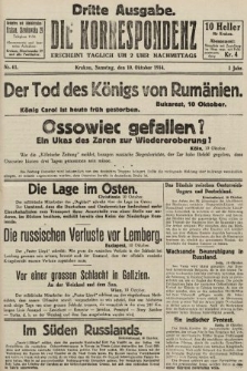 Die Korrespondenz. 1914, nr 61 (dritte Ausgabe)