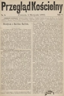 Przegląd Kościelny. 1883, nr 5