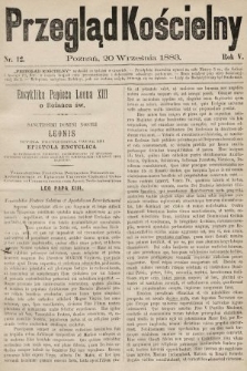 Przegląd Kościelny. 1883, nr 12