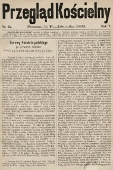 Przegląd Kościelny. 1883, nr 15