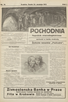 Pochodnia : tygodnik niepodległościowy. R. 1, 1912, nr 16