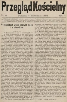 Przegląd Kościelny. 1882, nr 10