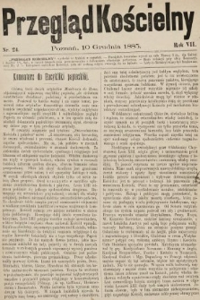 Przegląd Kościelny. 1885, nr 24