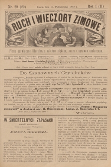 Ruch i Wieczory Zimowe : pismo poświęcone literaturze, sztukom pieknym, nauce i sprawom społecznym. R. 1, 1888, nr 29