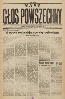 Nasz Głos Powszechny. R.1. 1936, nr 1