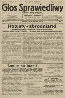 Głos Sprawiedliwy : pismo bezpartyjne. R. 1. 1928. nr 3