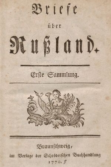 Briefe über Rußland. Samml. 1-2