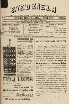 Niedziela : tygodnik ilustrowany dla ludu polskiego w Ameryce. 1893, nr 22
