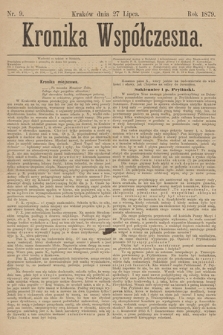 Kronika Współczesna. 1879, nr 9