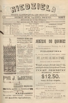 Niedziela : tygodnik ilustrowany dla ludu polskiego w Ameryce. 1893, nr 28