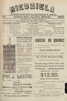 Niedziela : tygodnik ilustrowany dla ludu polskiego w Ameryce. 1893, nr 29