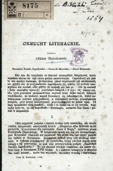 Okruchy literackie : Stanisław Serafin Jagodyński, Dominik Morolski, Józef Bielawski