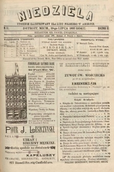 Niedziela : tygodnik ilustrowany dla ludu polskiego w Ameryce. 1893, nr 31