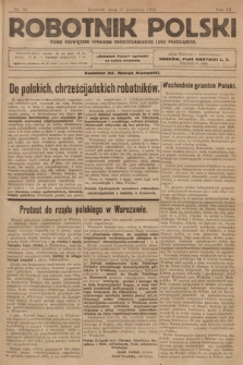 Robotnik Polski : pismo poświęcone sprawom chrześcijańskiego ludu pracującego. R. 3, 1920, nr 16