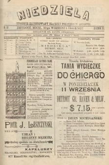 Niedziela : tygodnik ilustrowany dla ludu polskiego w Ameryce. 1893, nr 37