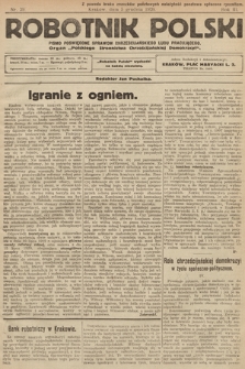 Robotnik Polski : pismo poświęcone sprawom chrześcijańskiego ludu pracującego. R. 3, 1920, nr 39